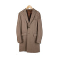 Brown Herringbone Cashmere Coat