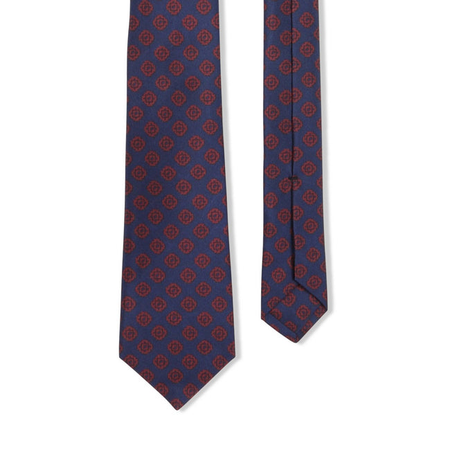 Tie - Patterned Silk Sevenfold