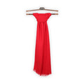Scarf Plain Colour Embroidered "Tu fais quoi ? Je t'aime" Fringes Cashmere