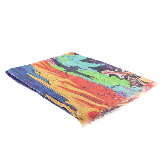 Linen and Silk Tanti Colori Mare Shawl