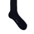 Plain Navy Ice Cotton Long Socks