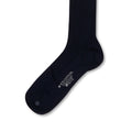 Plain Navy Ice Cotton Long Socks