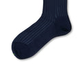 Plain Jeans Blue and Blue Plated Scotland Thread Long Socks