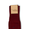 Plain Burgundy and Blue/Light Blue Clocked Scotland Thread Long Socks