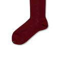 Plain Burgundy and Blue/Light Blue Clocked Scotland Thread Long Socks