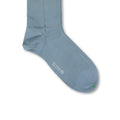 Plain Light Blue and Beige/Blue Clocked Scotland Thread Long Socks