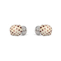Cufflinks - Shell With Dots Sterling Silver & Enamel