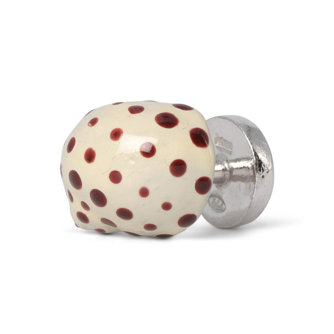 Cufflinks - Shell With Dots Sterling Silver & Enamel