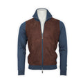 Bomber Jacket - Suede, Cashmere & Silk Zipped