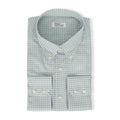 Tricolour Checked Double Cuff Cotton Shirt
