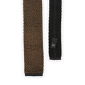 Tie - Bicolor Knitted Silk Square Cut