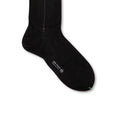 Plain Black and Grey/Red Clocked Scotland Thread Long Socks