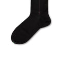 Plain Black and Grey/Red Clocked Scotland Thread Long Socks