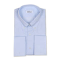 Plain Light Blue Double Cuff Shirt