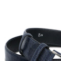 Blue Crocodile Leather Belt