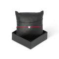 Bracelet Red Thread Rhodium Silver & Heart Pavé Diamond - IDENTITY Collection
