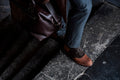 Chocolate Brown Leather Travel Bag : LIPARI