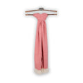 Scarf Bicolour Knitted Fringes Cashmere