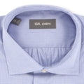 Checked White and Navy Double Cuff Shirt