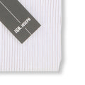 Striped White Brown and Blue Double Cuff Shirt