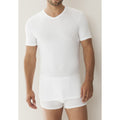 Plain Colour Micromodal V-Neck Short Sleeves T-Shirt