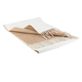Camel and Chalk Reversible Angora Scarf