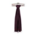 Scarf Plain Colour With Colored Border Fringes Cashmere