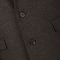 Plain Grey Wool and Cashmere Coat
