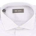 Checked White, Light Blue Brown Double Cuff Shirt