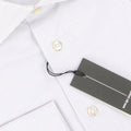 Checked White, Light Blue Brown Double Cuff Shirt