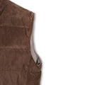 Waiscoat - Quilted Suede & Airstop Lining + Zipped