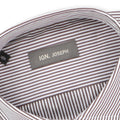 Striped White and Brown Shirt