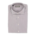 Striped White and Brown Shirt