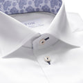 White Twill Shirt With Contrast Trim