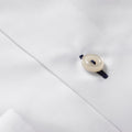 White Twill Shirt With Contrast Trim