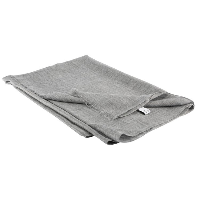 Plain Grey Modal and Wool Scarf