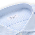 Shirt - Striped Cotton Single Cuff Italian Collar