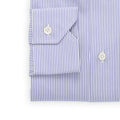 Shirt - Striped Cotton Single Cuff Italian Collar