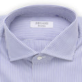 Shirt - Striped Cotton Single Cuff Italian Collar