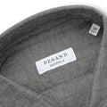 Shirt Chambray Checked With Red Embroideries Single Cuff Italian Collar
