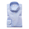 Sky blue check poplin shirt