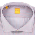 Striped White, Blue and Red Slim Shirt