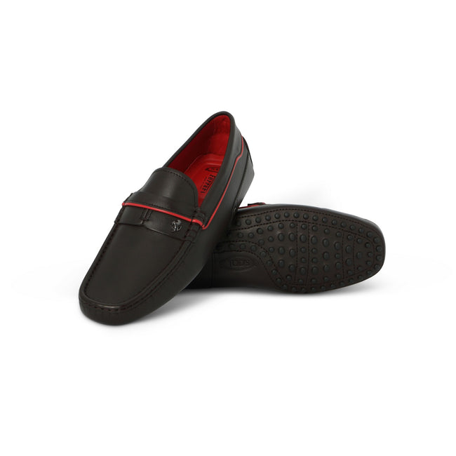 Tod’s For Ferrari Gommino Driving loafer Brown And Red Details Leather Loafers