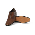 Laced Derbies in Brown Leather