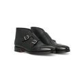Chukka Boots - WILLIAM II Calf Leather & Double Leather Soles + Double Buckle