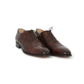 Duke Toe-Cap Laced Oxfords in Brown Leather