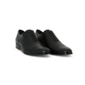 Derbies in Black Leather - Leather Sole