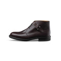 Chukka Boots - COMBE Calf Leather & Double Leather Soles Lace-Ups + Bride + Single Buckle