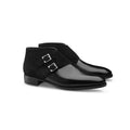 Oake Monks in Black Leather and Suede