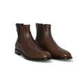CAVALIERE Monk Boots in Brown Patent Leather